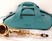 Soprano Saxophone Bag by MG Leather Work, Genuine Leather bag for saxophone, sax carry bag, saxophone case, personalized gift for sax player