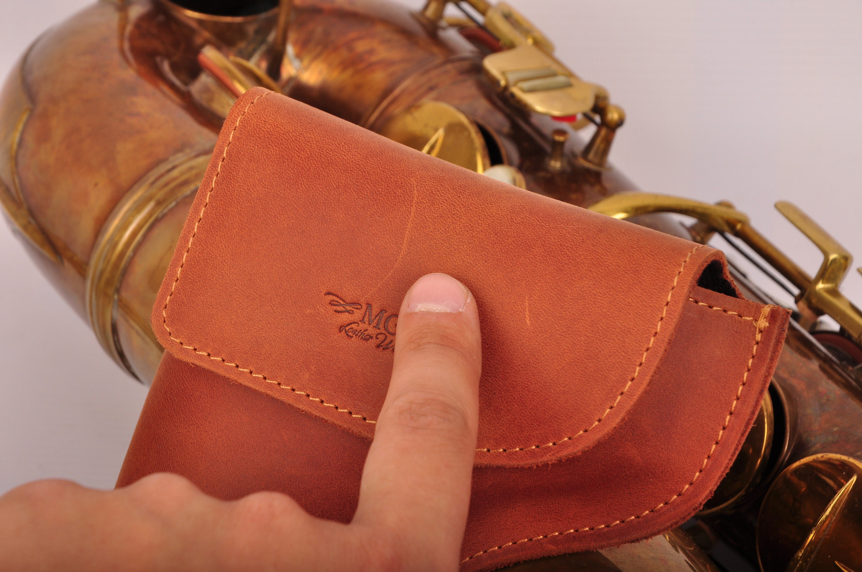 Personalized Tenor Saxophone Neck Pouch made of genuine Etsy