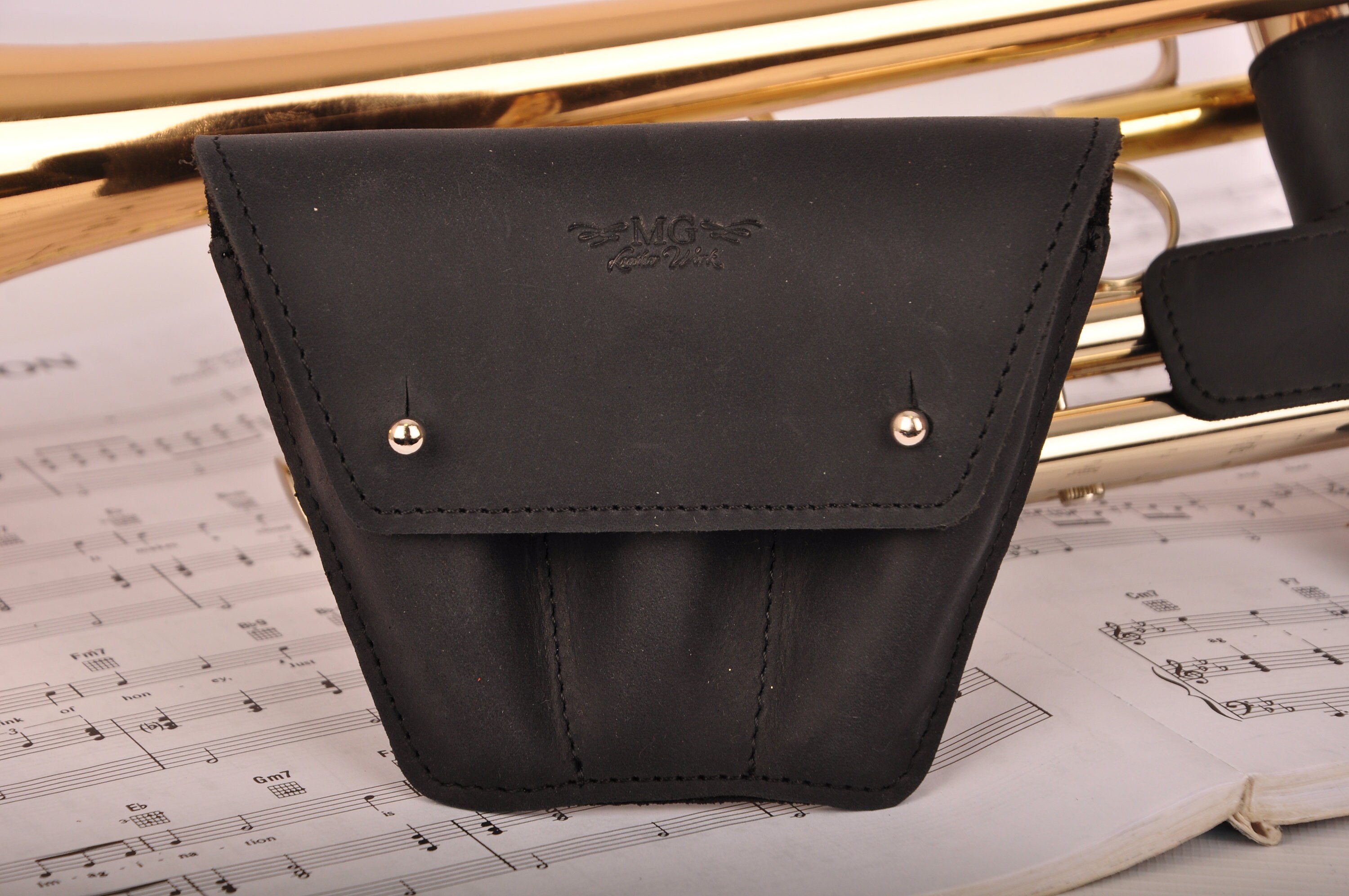 Trumpet Triple Personalized Leather Mouthpiece Holder for Etsy