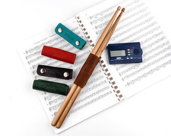 Personalized Drumstick Holder, Leather Drumstick Holder, Engraved Drumstick Pouch, Premium Leather Drumstick Case, Best Gift for Drummer