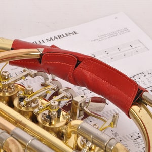 Soft Case French Horn Hand Guard - Anti-Slip Leather Protector (Black, Comfort Grip) Leather Hand Guard