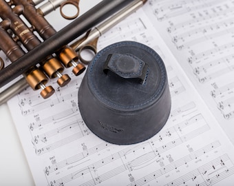 Trumpet leather magnetic mute, trumpet plunger mute, personalized gift for trumpet player, trumpet plunger mute, trumpet magnetic mute