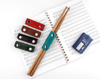 Custom Leather Drumstick Holder: Personalized Drum Player Gift