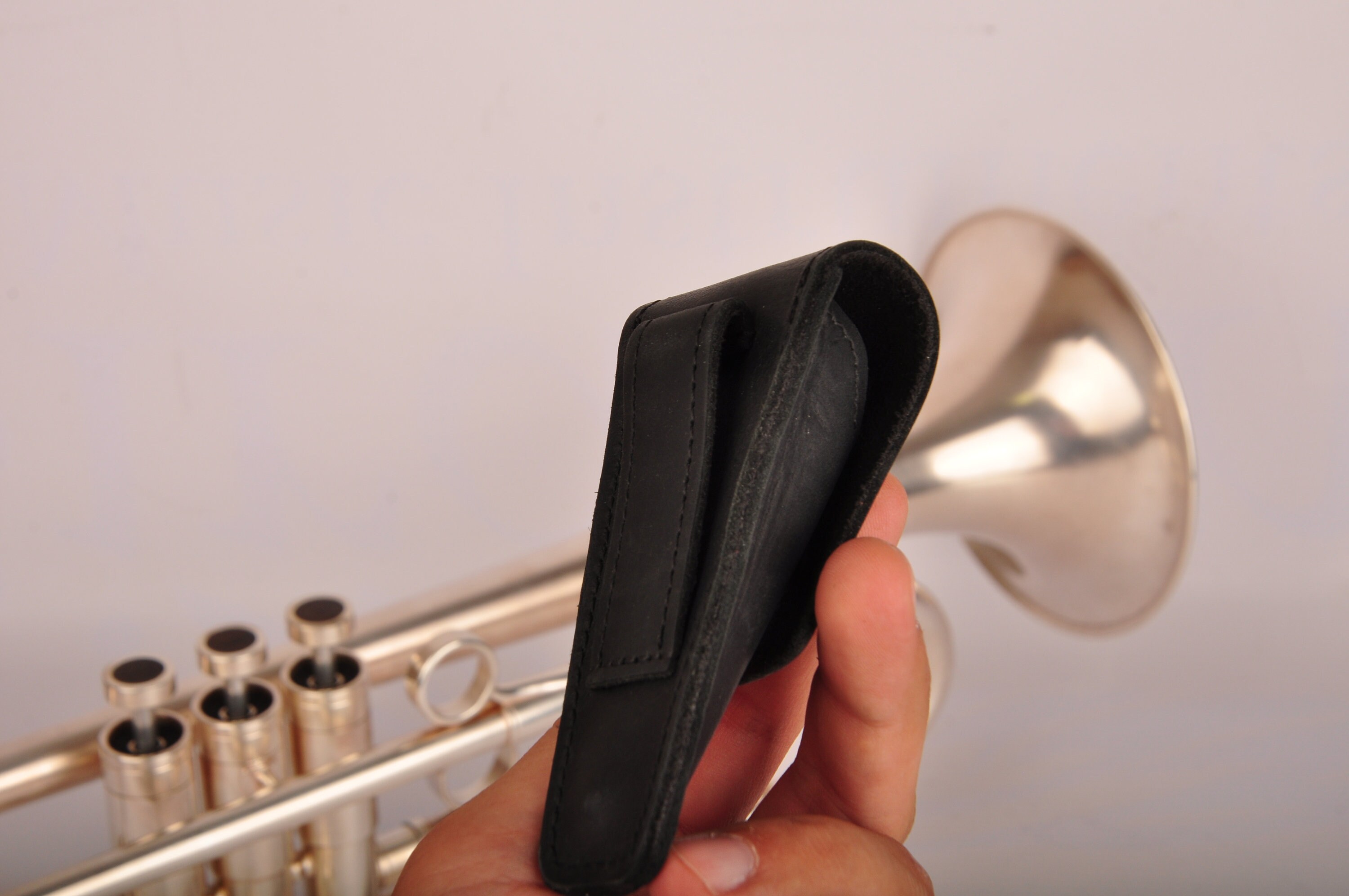 Trumpet valve guard & mouthpiece pouch Custom Leather Handmade Etsy