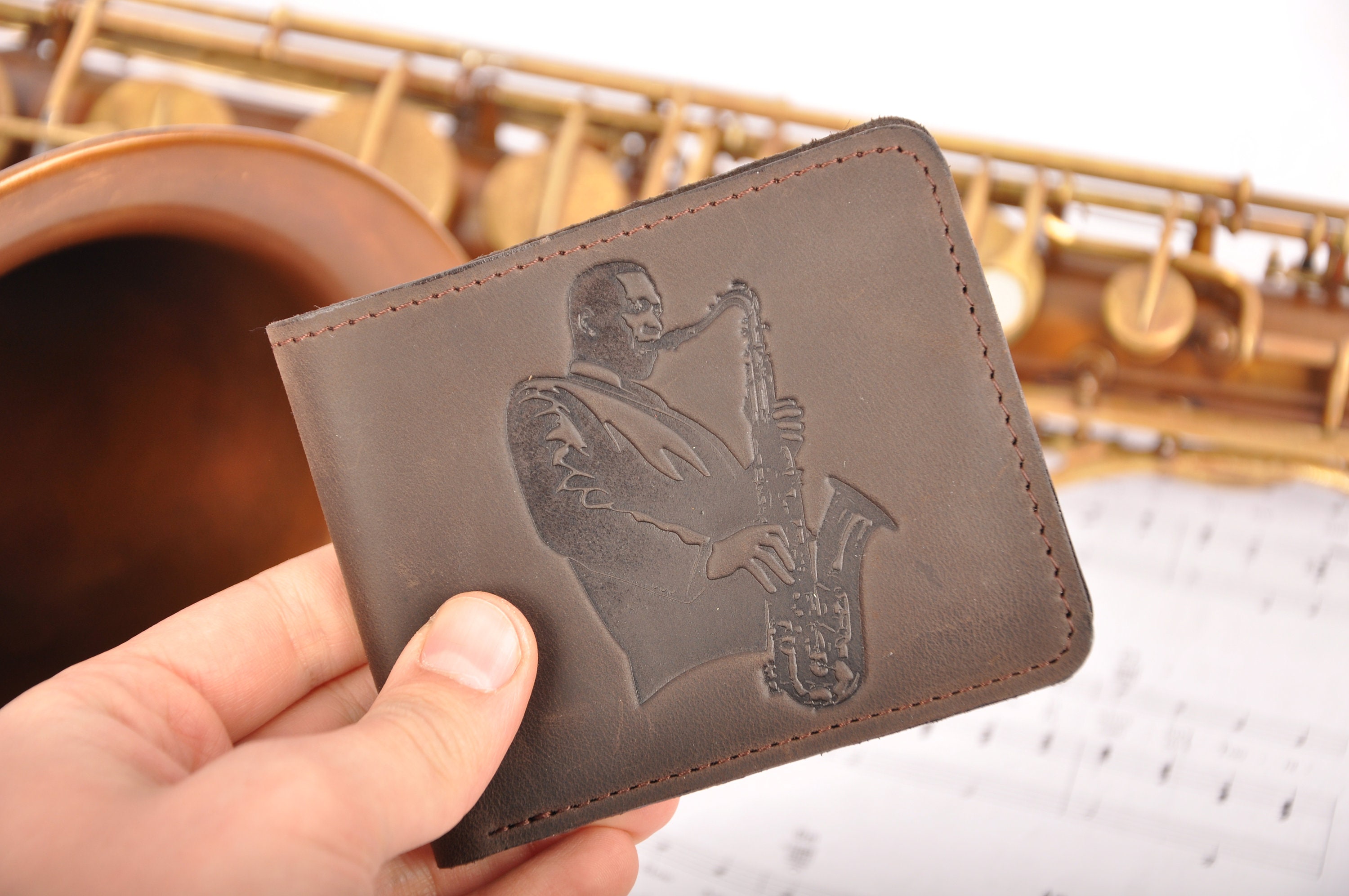Personalized Tenor Saxophone Neck Pouch made of genuine Etsy