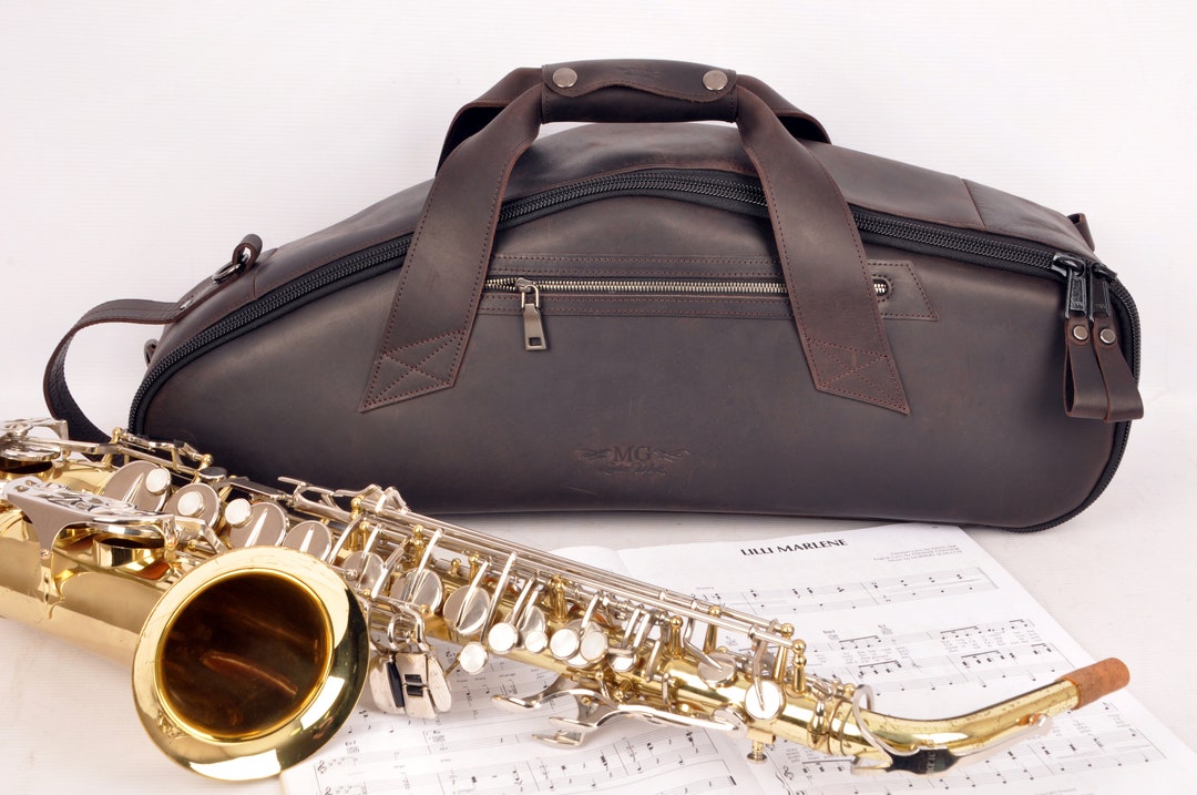 Alto Saxophone Bag Alto Sax Case Genuine Leather Lightweight Etsy