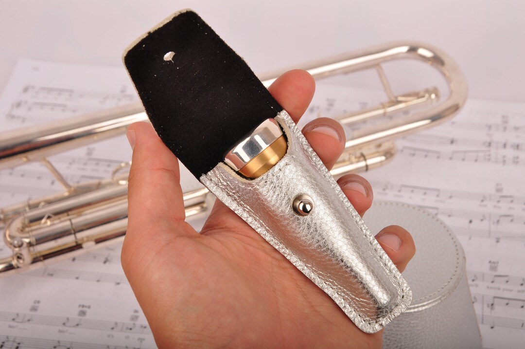 MG Leather Work Trumpet Mouthpiece Holder Personalized Gift Etsy