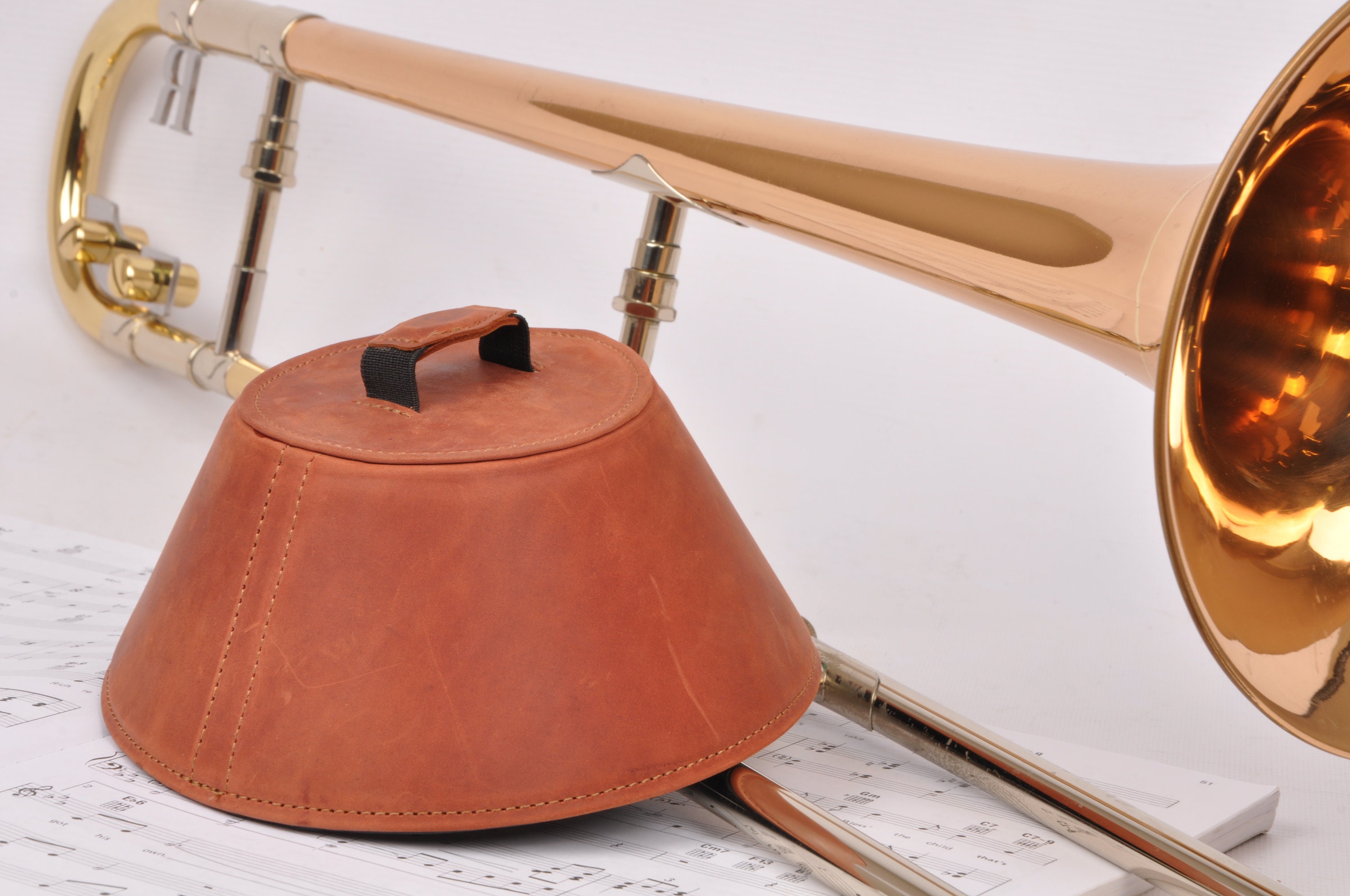 Personalized TROMBONE leather Plunger Mute brass Etsy