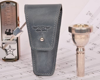 TROMBONE/EUPHONIUM mouthpiece holder, trombone mouthpiece case, trombone mouthpiece pouch, personalized gift for euphonium trombone player