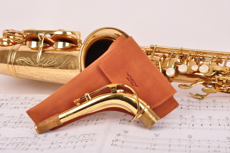 Personalized Alto Saxophone Neck Pouch Made of Genuine Leather Etsy