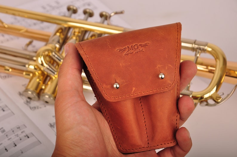 Trumpet Double Personalized Leather Mouthpiece Holder for Etsy