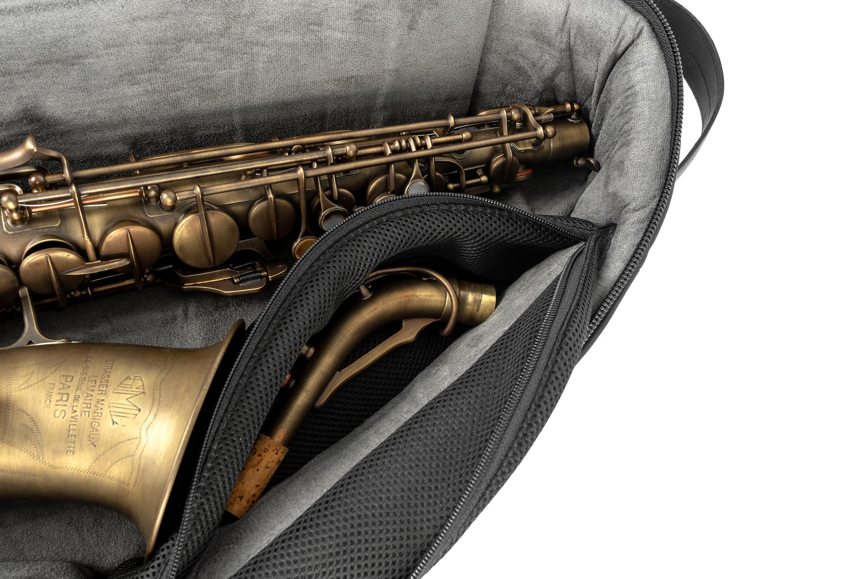 Borsa Per Sassofono Contralto - Tessuto Resistente, Doppia Spalla, Scomparti Extra - Foto 9