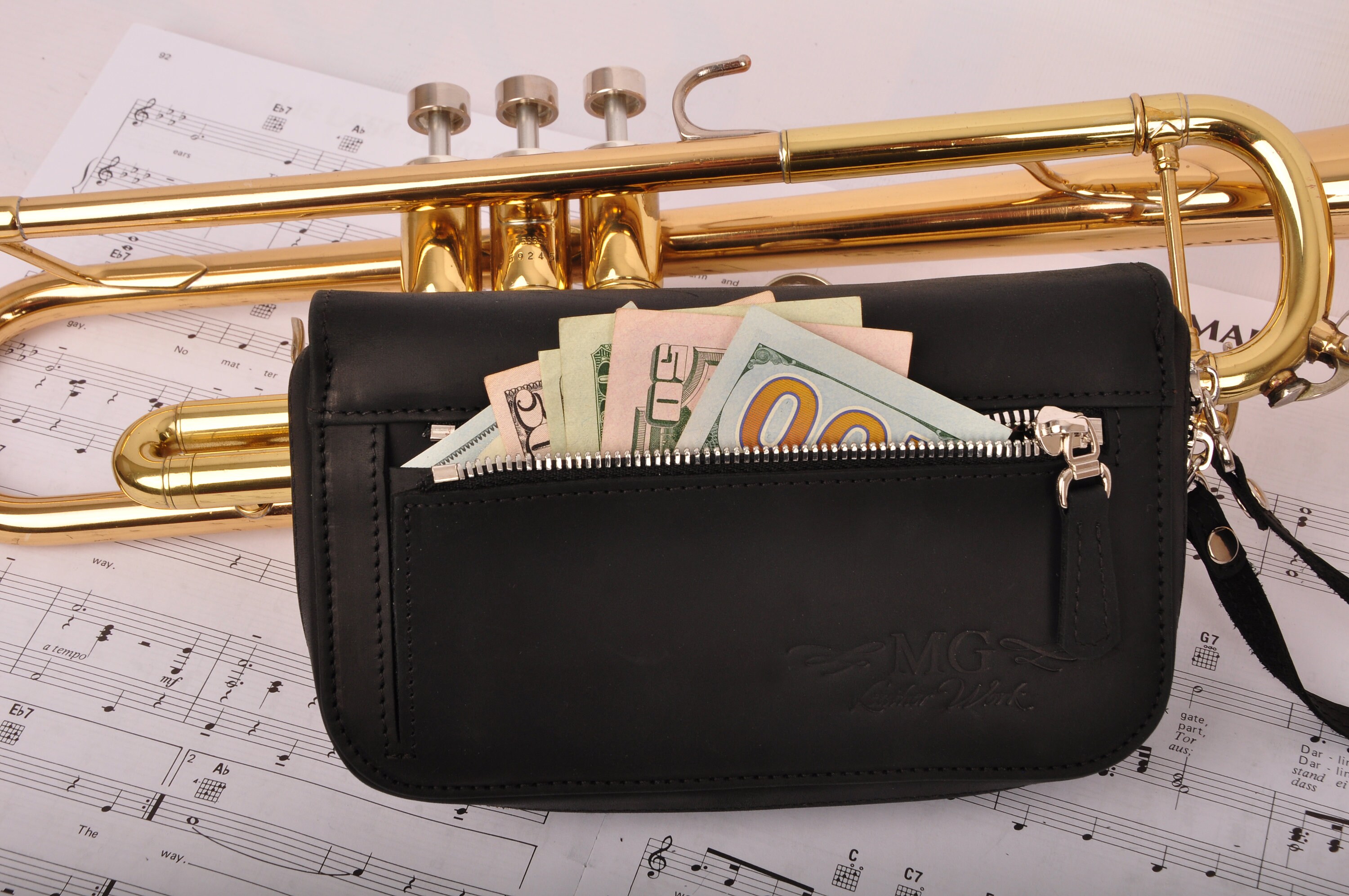 Personalized Trumpet leather holder for 7 trumpet mouthpieces Etsy