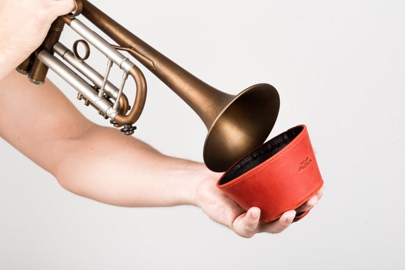 Personalized Leather Trumpet Plunger Mute: Lightweight Magnetic