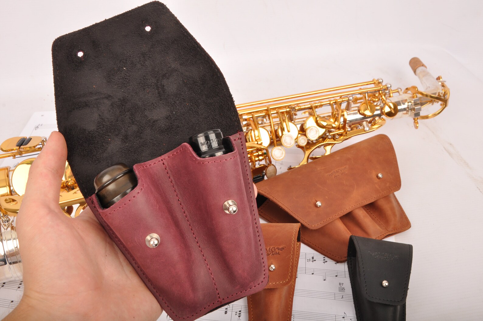 Saxophone Personalized Leather Mouthpiece Holderpouch for Etsy UK