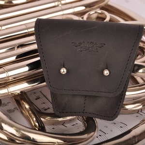 French horn mouthpiece holder, french horn mouthpiece case, french horn double mouthpiece pouch, personalized gift for french horn player
