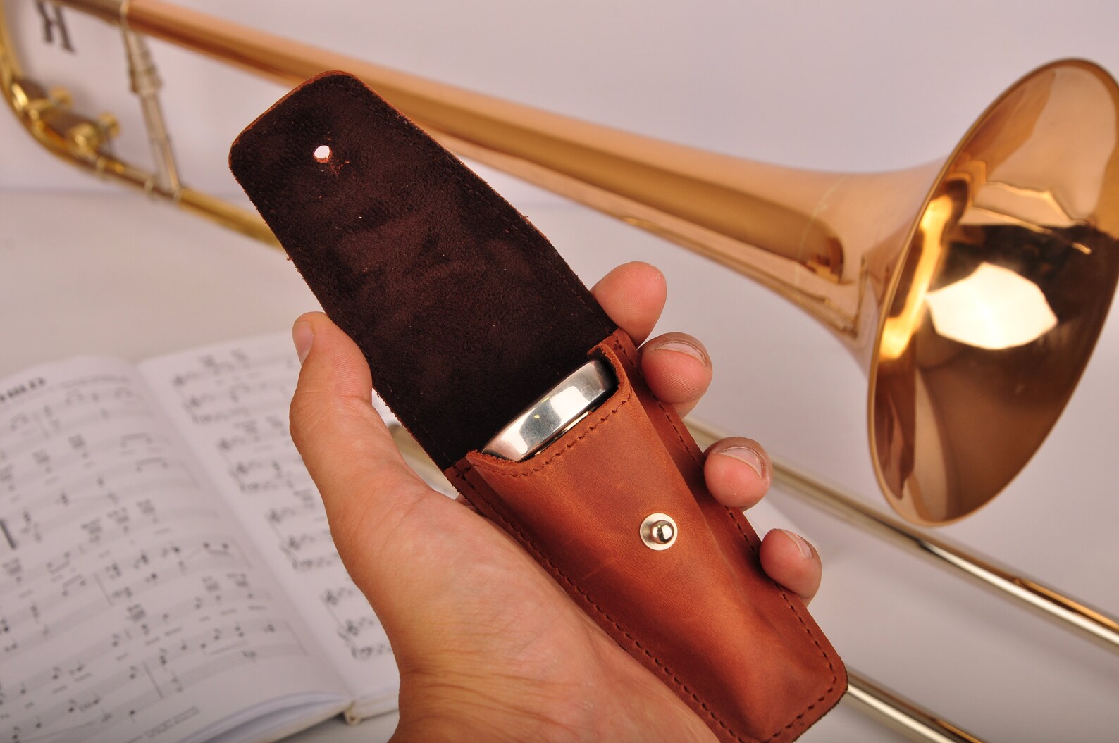 Personalized TROMBONE/EUPHONIUM Leather Mouthpiece Holder With Etsy