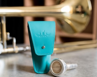 TROMBONE/EUPHONIUM mouthpiece holder, trombone mouthpiece case, trombone mouthpiece pouch, personalized gift for euphonium trombone player