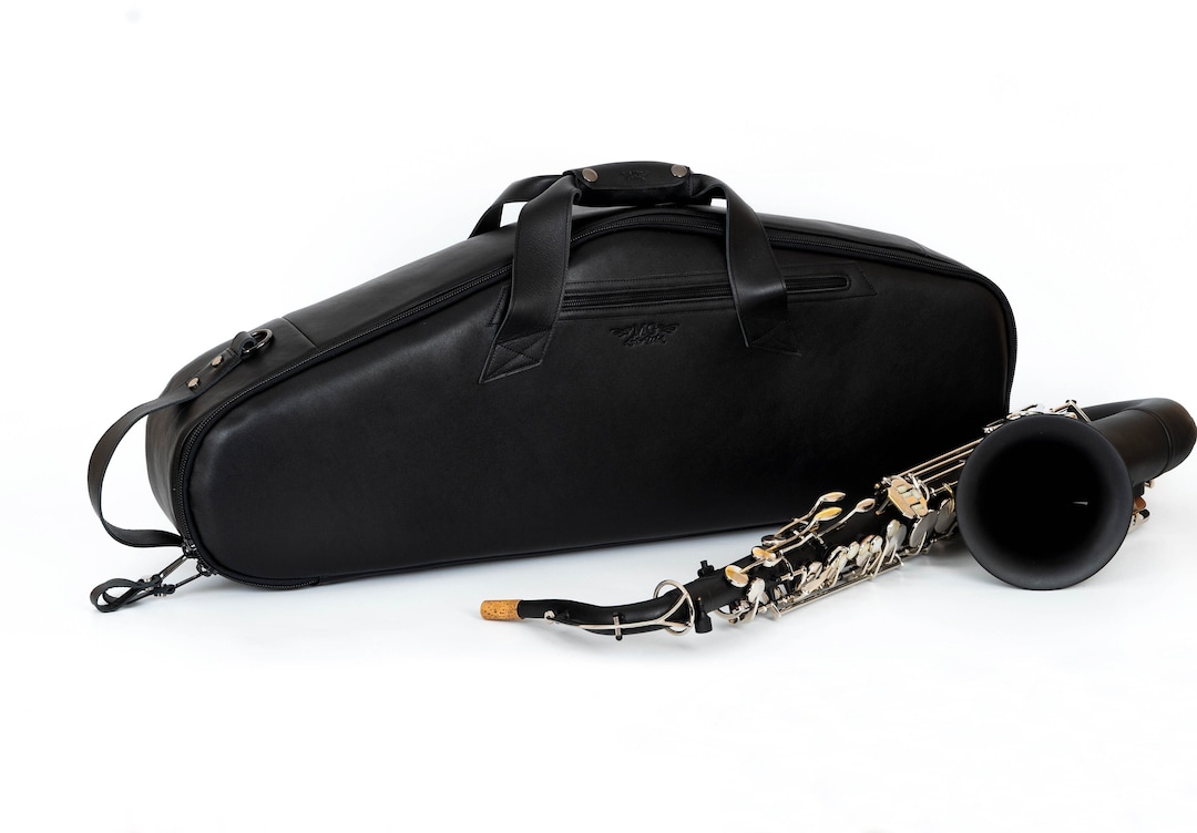 Tenor Saxophone Gig Bag, Genuine Leather Bag for Tenor Sax by MG
