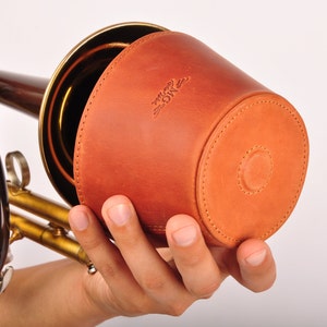 Personalized Trumpet Plunger Mute, Lightweight Leather Plunger Mute, Trumpet Magnetic Plunger Mute, Gift for jazz and classical trumpeters