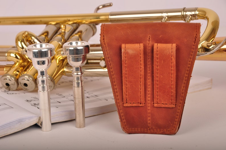 Trumpet Double Personalized Leather Mouthpiece Holder for Etsy