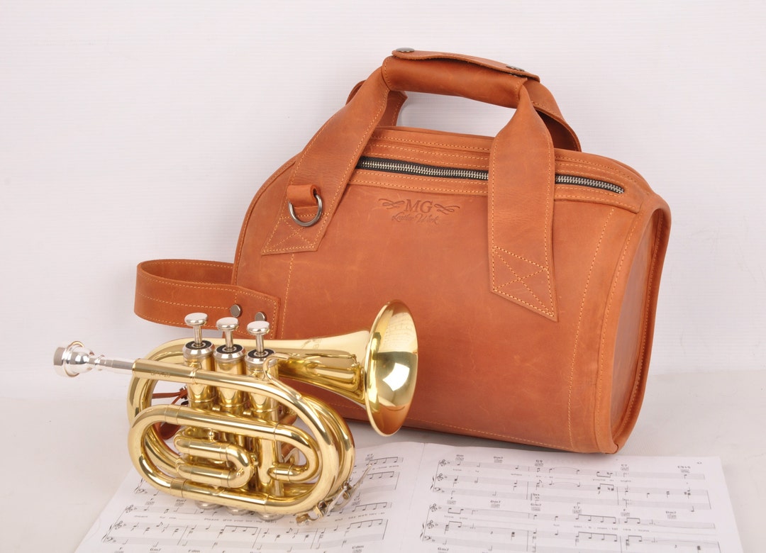 Pocket Trumpet Bag by MG Leather Work, Trumpet Bag, Trumpet Case