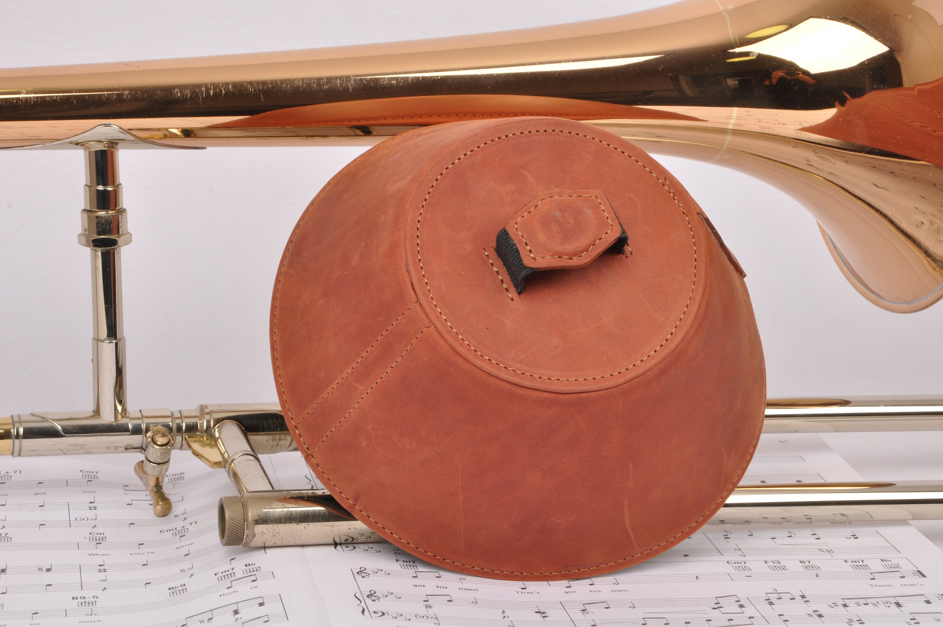 Personalized TROMBONE leather Plunger Mute brass Etsy