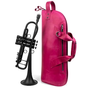 Trumpet Gig Bag, Genuine Leather Trumpet Bag, Single Trumpet Case, Personalized gift for trumpeter, Trumpet carry bag, Trumpet accessories