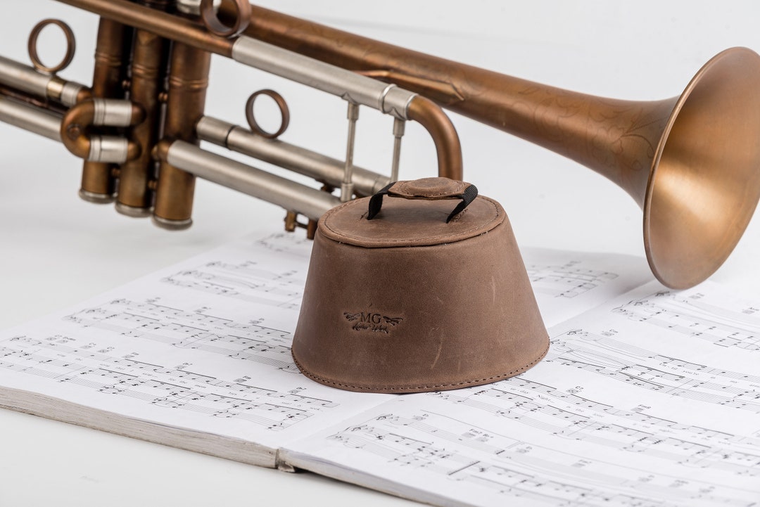 Trumpet Leather Plunger Mute by MG Leather Work, Leather