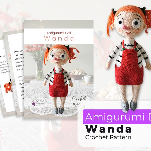 Amigurumi MOTIF ANGLAIS - poupée Wanda