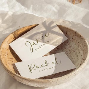 Elegant Wedding Place Cards Template: Editable DIY Canva Design (Digital Download