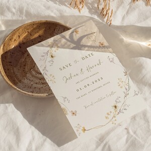 Floral blush save the date template