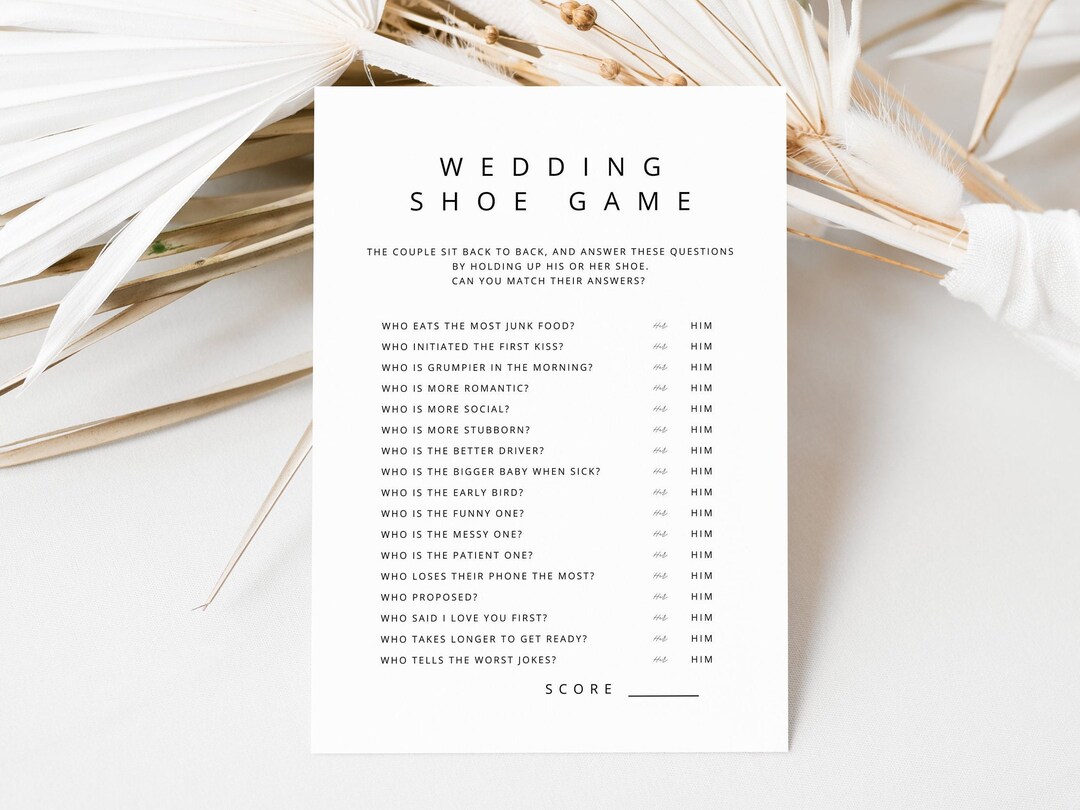 Wedding Games for Reception Wedding Shoe Game Wedding Reception Game