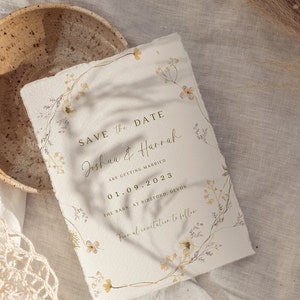 Floral blush save the date template wildflower save the date invitation watercolour flower save the date wild flower save the date template