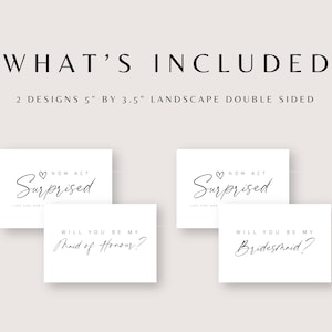 Bridesmaid proposal now act surprised bridesmaid proposal card template maid of honour card matron of honour card bridal party card template image 10