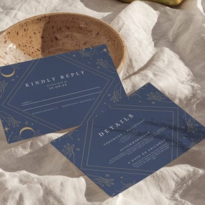 Navy blue wedding invitations kits