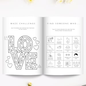 Wedding Colouring Book Kids wedding activity pack
