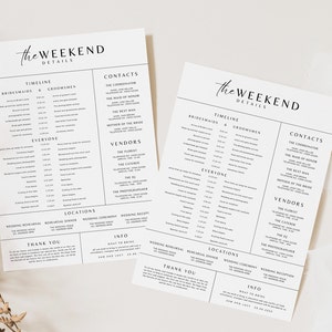Bridal Party Timeline,