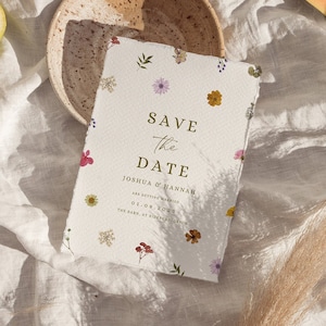 Wildblumen Save the Date Einladungskarte Wildblumen Hochzeit einladen Vorlage Printable Hochzeit Save the Date Boho Wildblumen Save the Date Karte