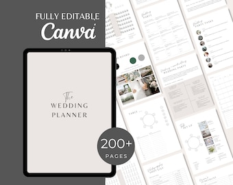 Wedding Planner Binder: Day-Of Coordination, Canva Template (Digital Download)