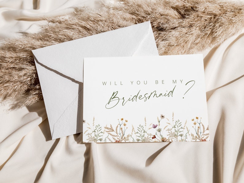 bridal party card template