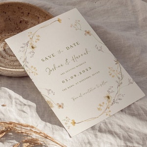 wildflower save the date invitation