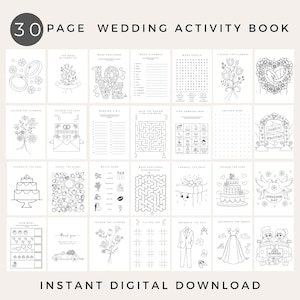 packs d'activités pour enfants mariage activités pour enfants à imprimer activités de mariage pour enfants livre d'activités de mariage pour enfants ensemble d'activités à imprimer