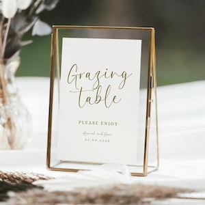 Grazing Table Sign Minimalist Grazing Table Sign Template wedding grazing station sign modern wedding Food Sign template wedding buffet sign