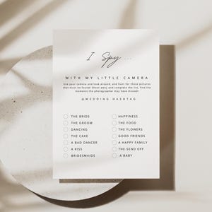 printable guest activity table card instant download