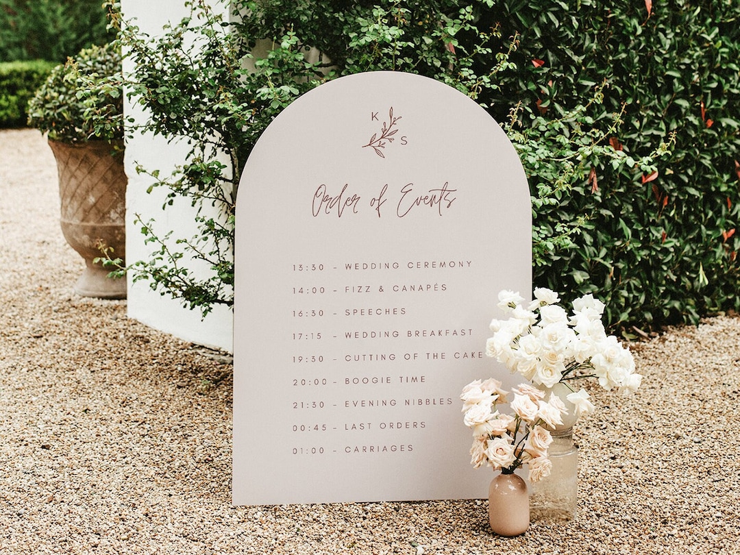 Order of Events for Wedding Reception Modern Wedding Order of Event Timeline Wedding Order of
