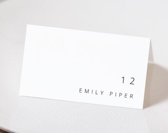 Place card Wedding name tag Modern Minimalist custom place card Canva wedding name tag table seating card wedding place card minimalist