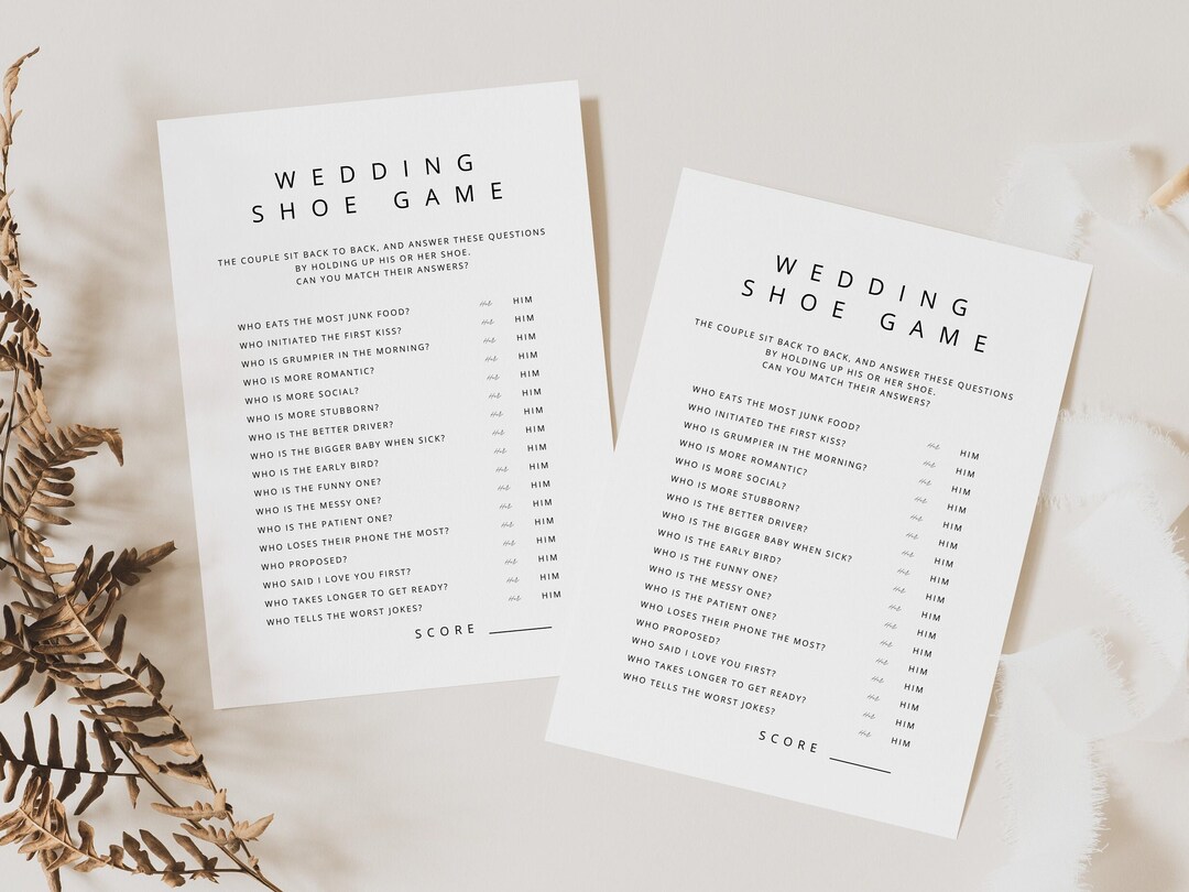 Wedding Games for Reception Wedding Shoe Game Wedding Etsy