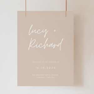 Beige Wedding Welcome Sign Arched Wedding Welcome Sign Arched Wedding ...