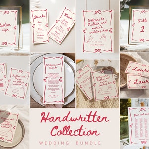 Hand drawn wedding signage Bundle whimsical wedding invitation bundle wedding digital package bundle wedding day of signage bundle